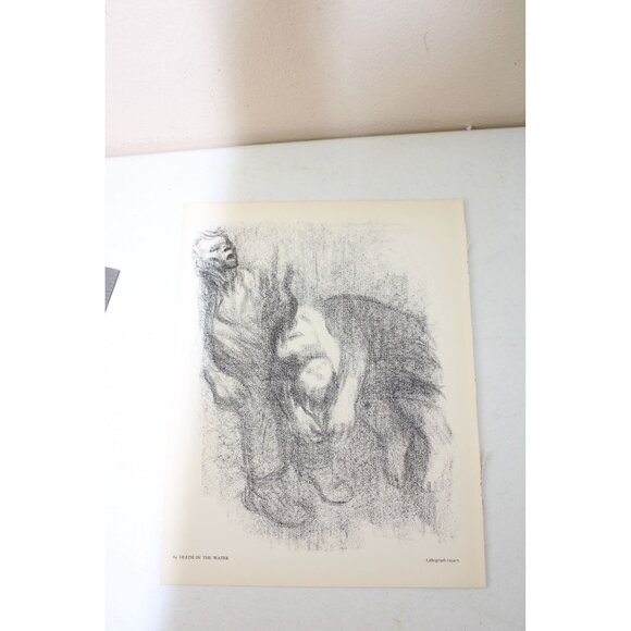 KÄTHE KOLLWITZ Woman Welcoming Death In The Water Vintage Print 91977 - Picture 5 of 5
